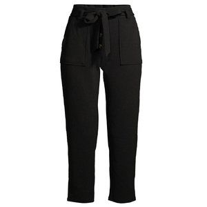 Button Front Pant w/ Tie Belt - Juniors